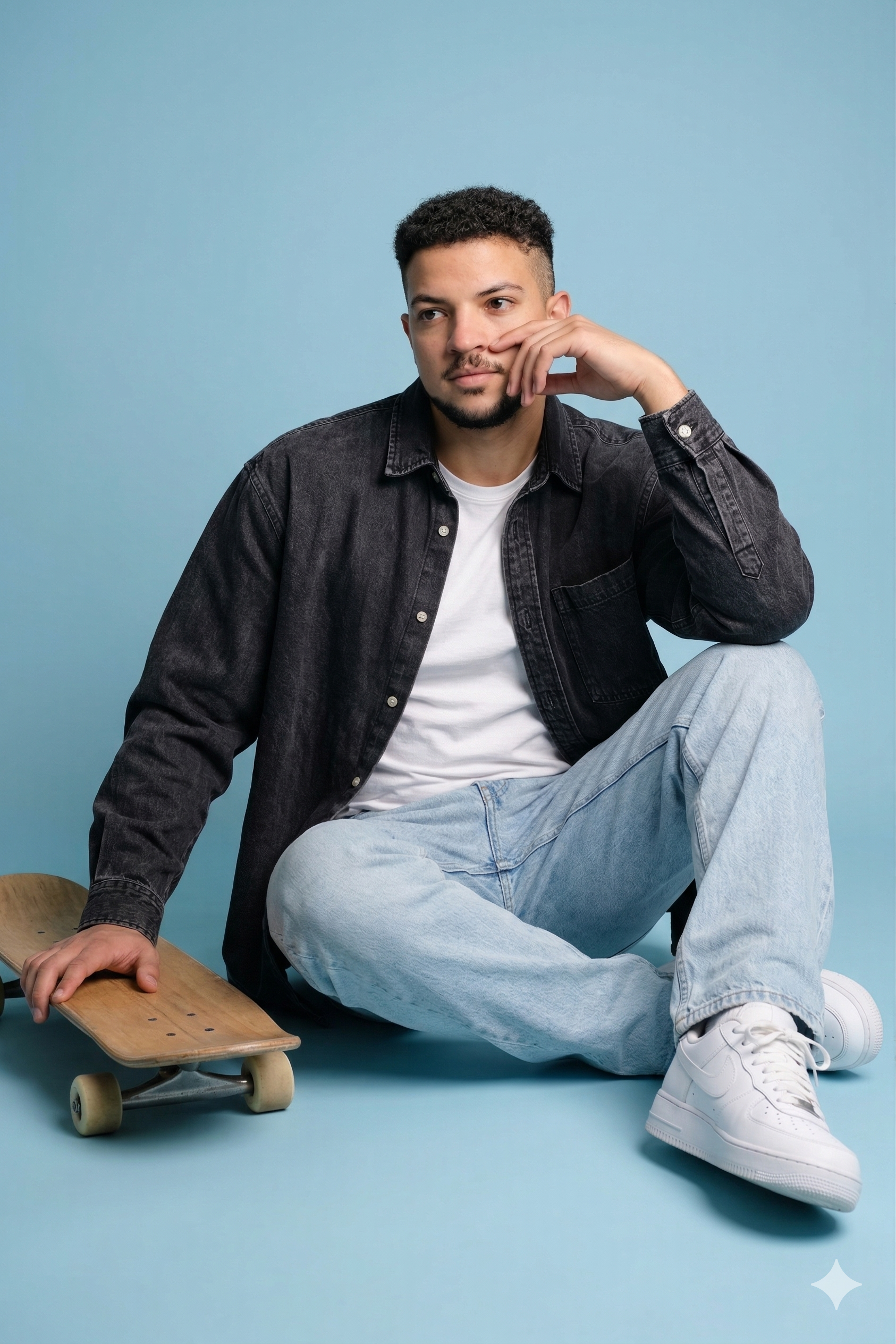 Casual portrait with skateboard