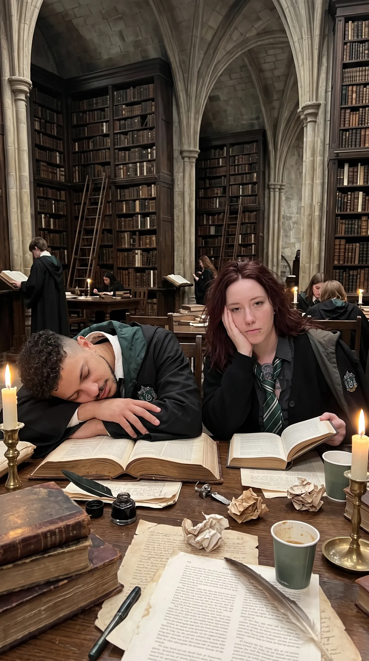 SLYTHERIN: Library Power Nap