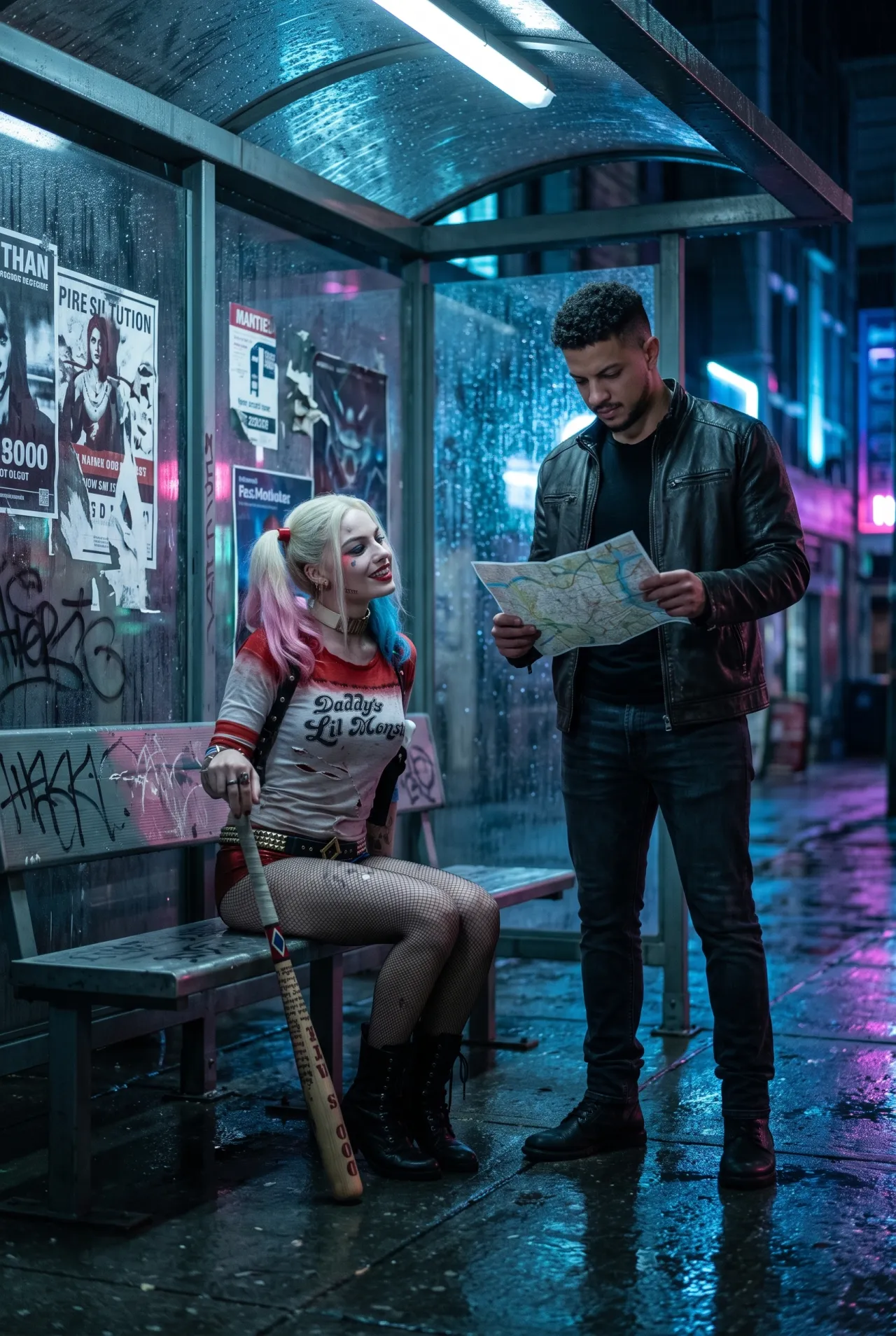 The City Bus Stop Harley’s Unpredictable Side
