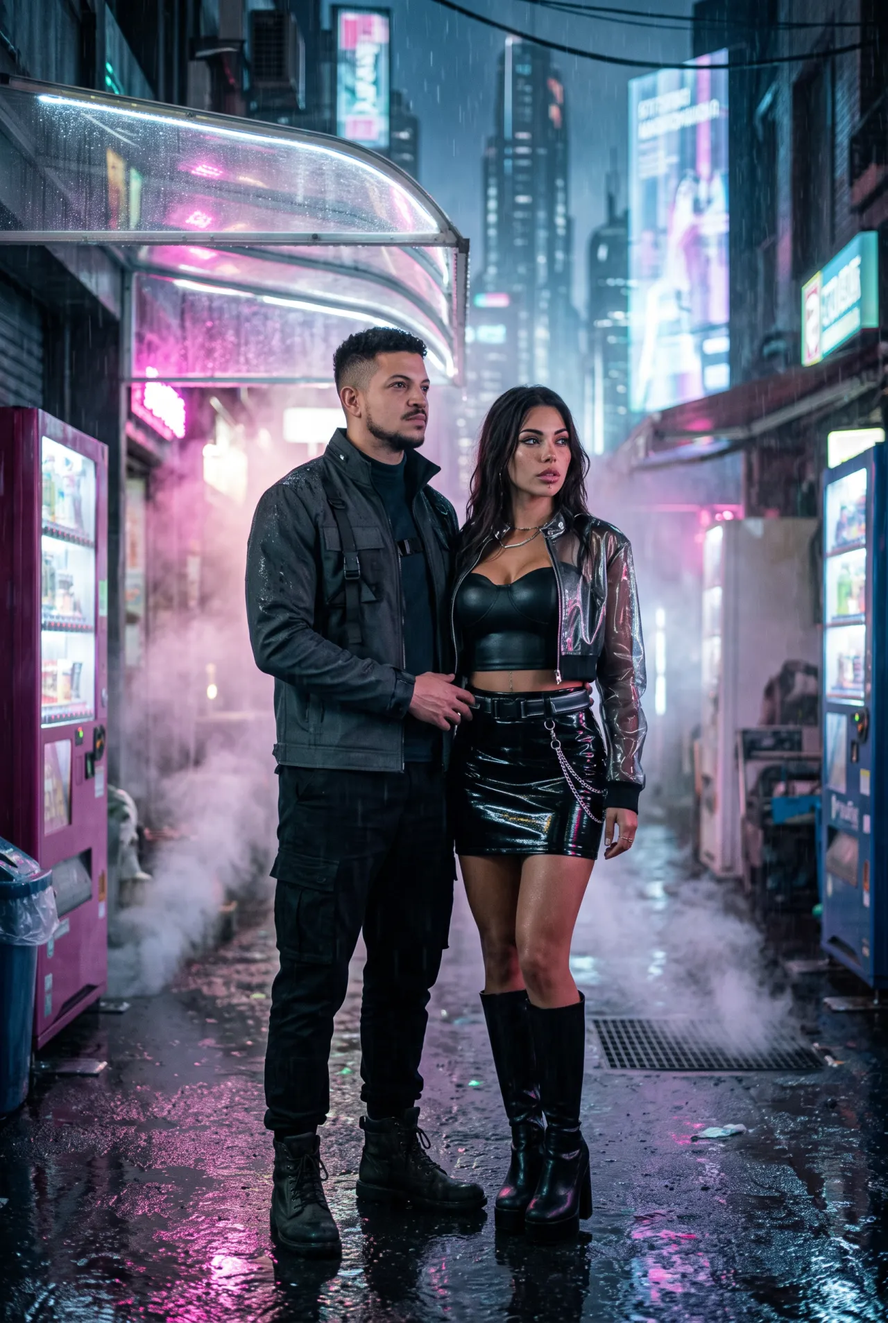 NEON RAIN ALLEY