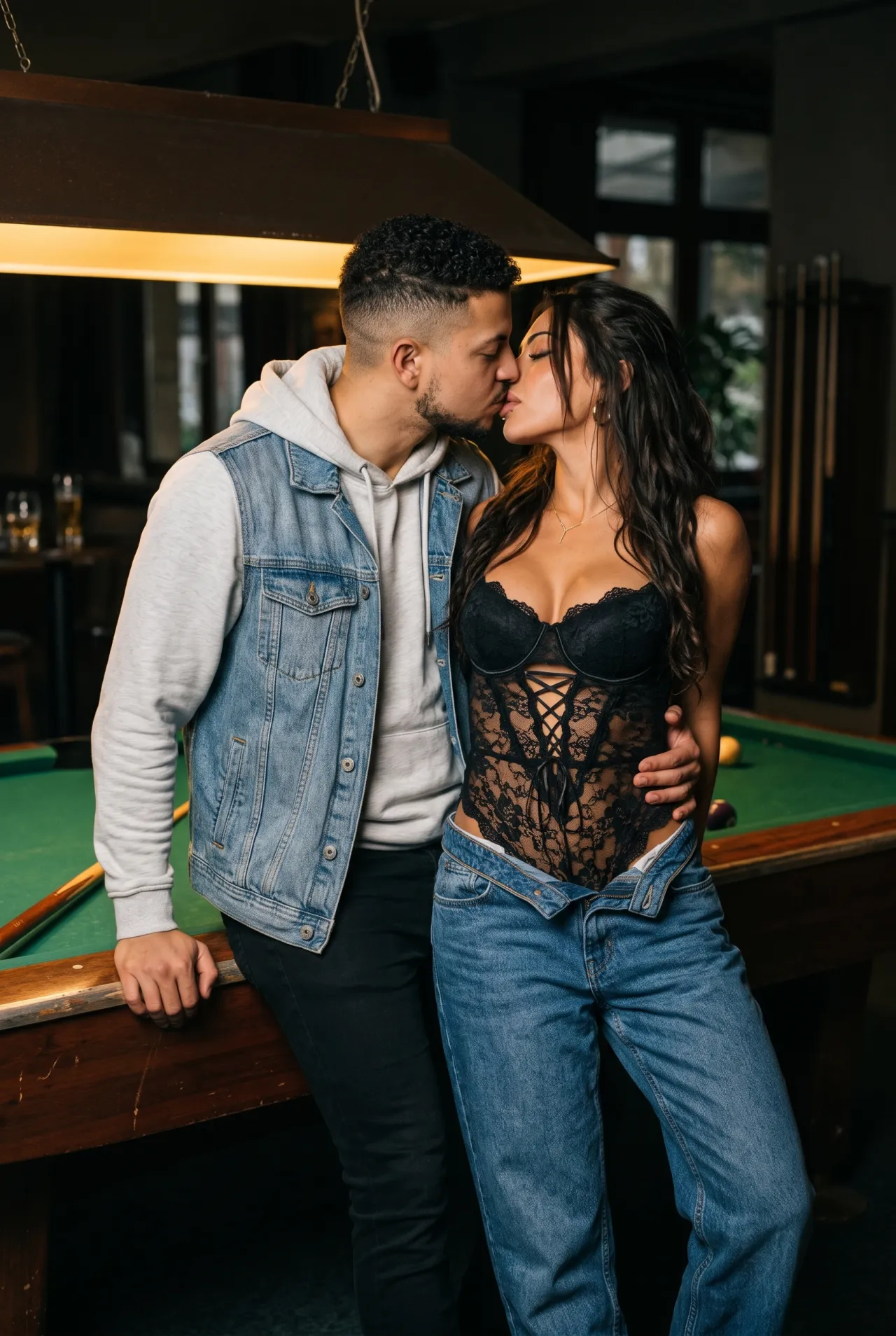 HOT BILLIARDS TABLE COUPLE