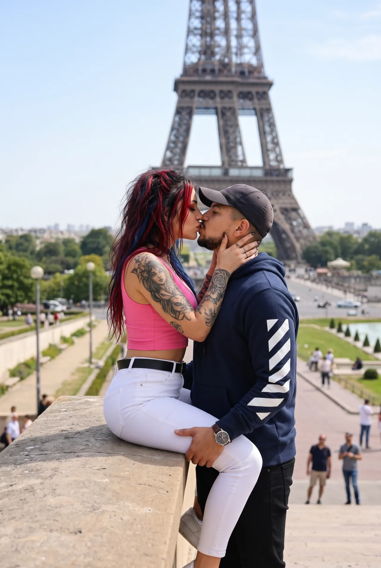Paris – Kiss in front of the Eiffel Tower
