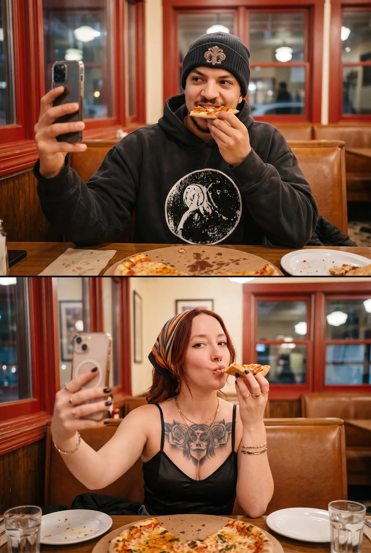 Pizzeria – two cheeky food selfies