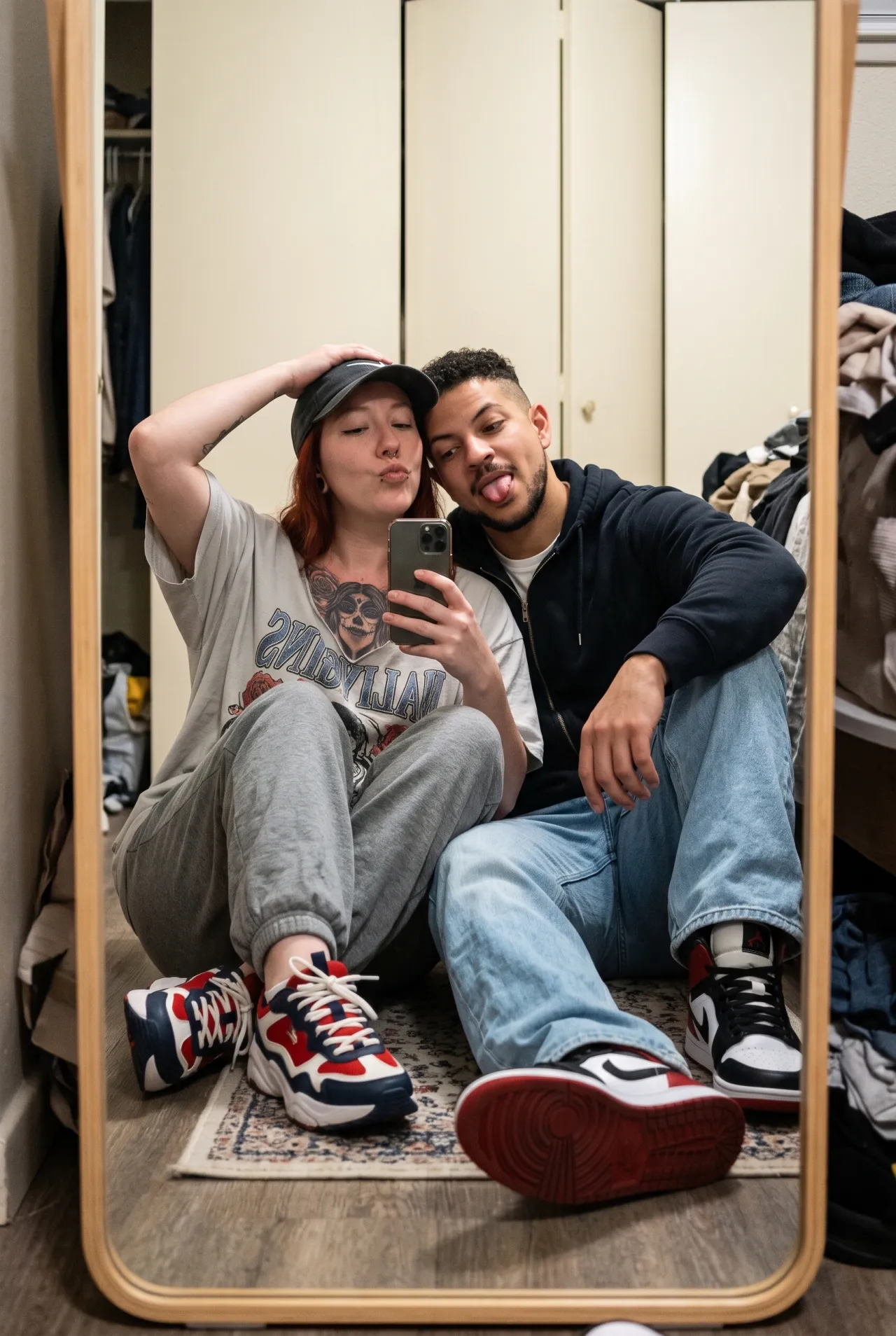 Best friends Spiegel-Selfie