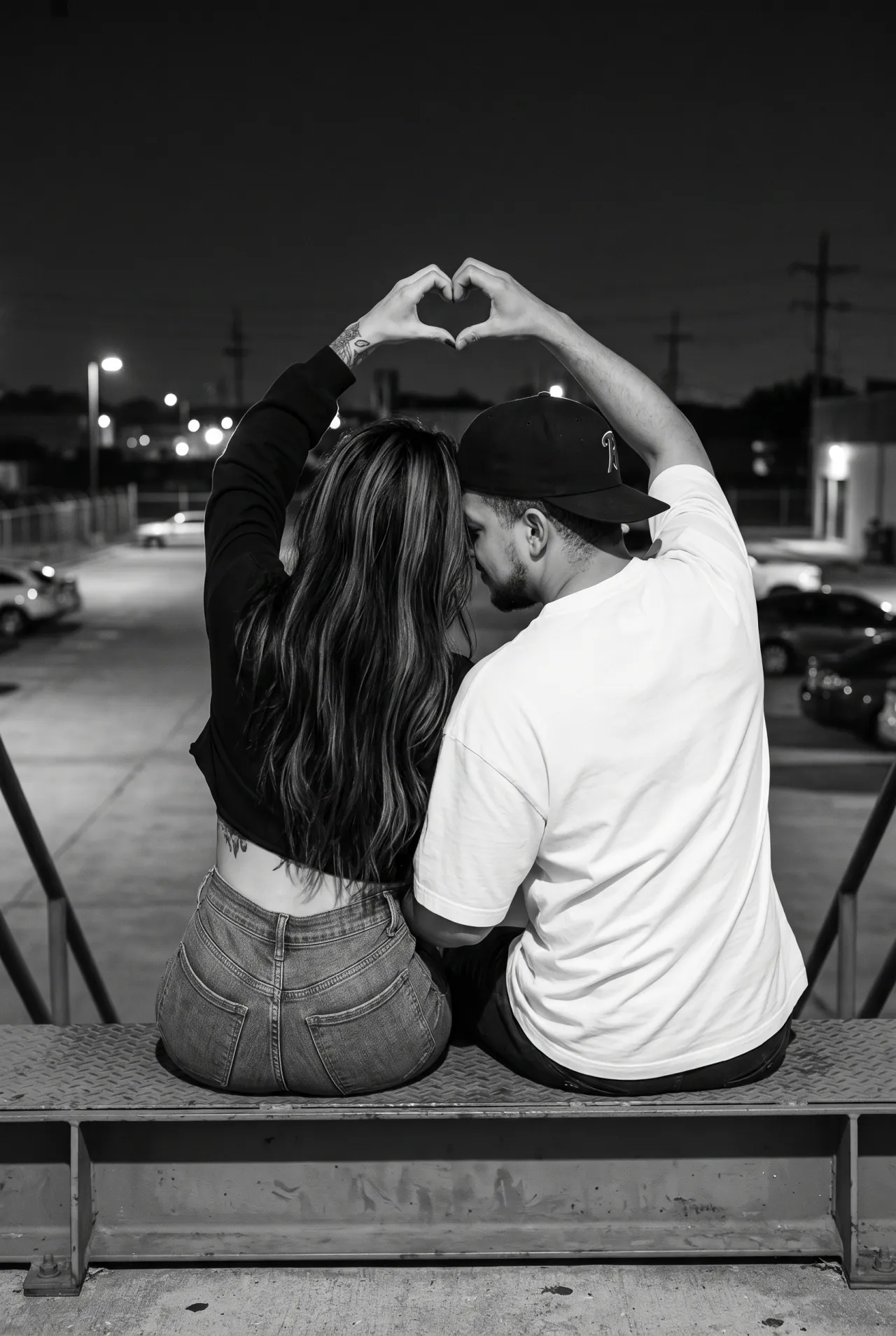 Nighttime Couple Heart