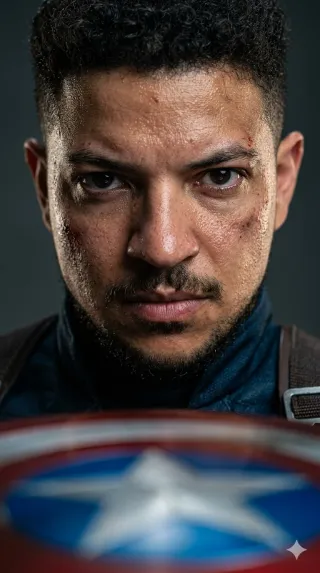 Close-up portrait of a Captain America – Image 1