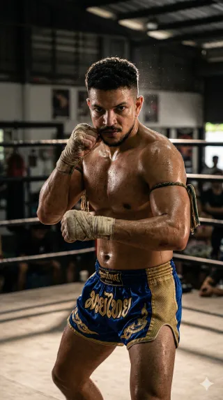 Professional Muay Thai fighter during training – Image 1