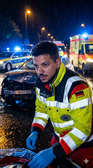 Emergency medical technician at the scene of the accident – Image 1