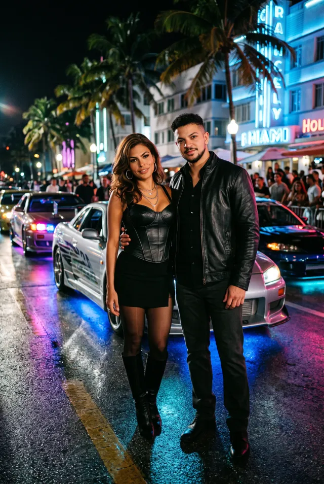 FAST & FURIOUS 2 — MIAMI NIGHT STREET SCENE