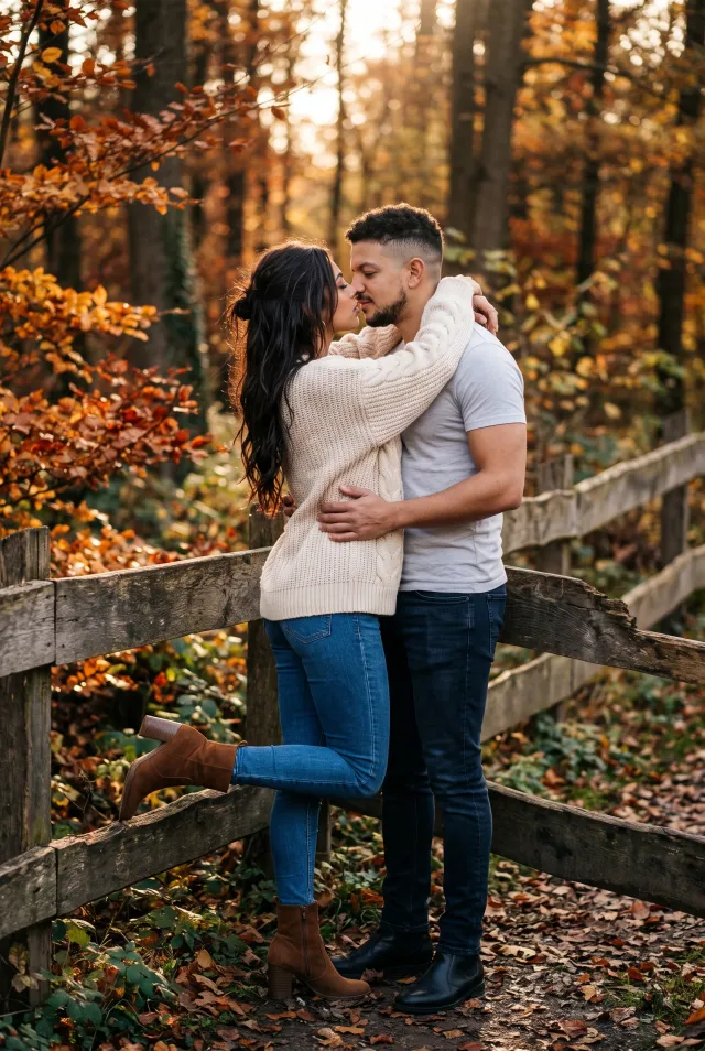 RUSTIC FENCE KISS
