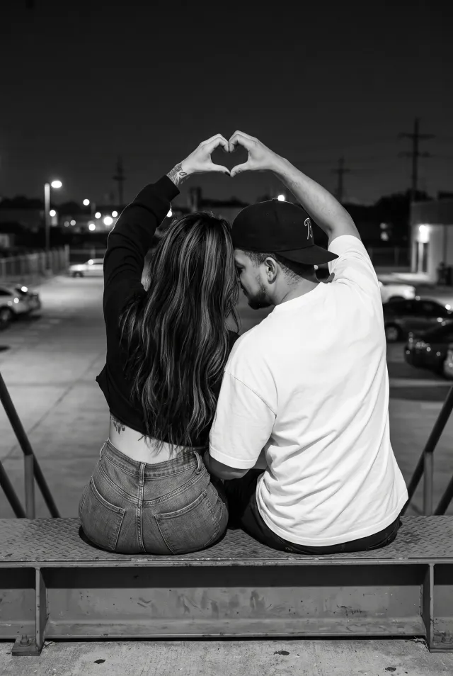 Nighttime Couple Heart