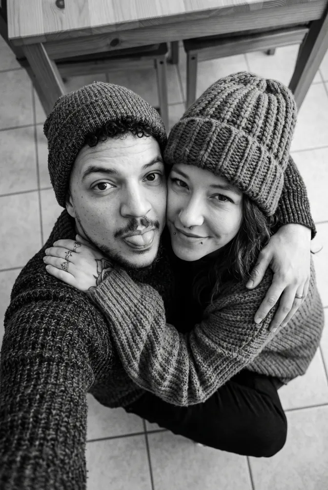 Beanie friends Selfie